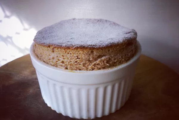 Plum souffle