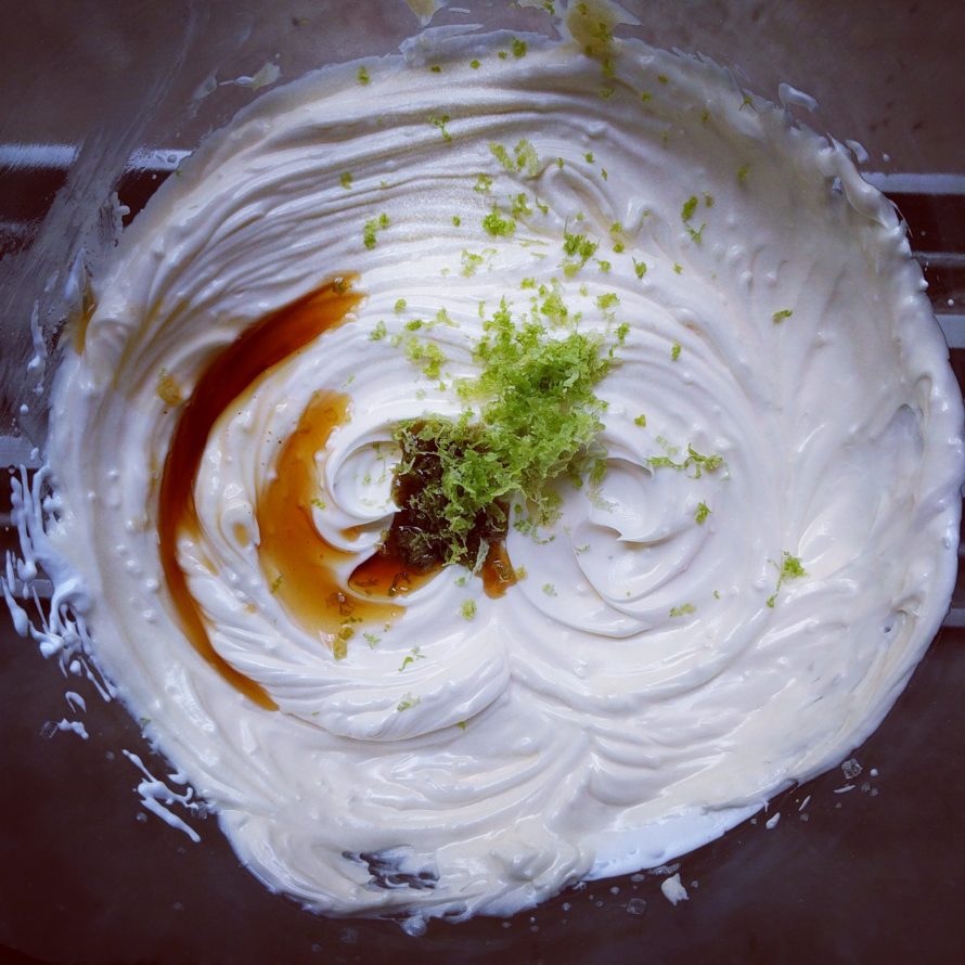Swiss Meringue Buttercream with vanilla and lime zest Magic Marinade